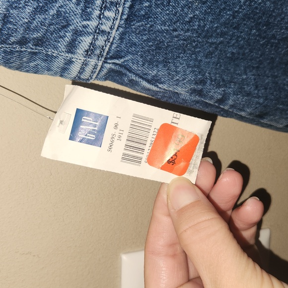 Nwt-Gap Sleeveless Stretch Denim Midi Dress. Size 0P - Picture 11 of 14